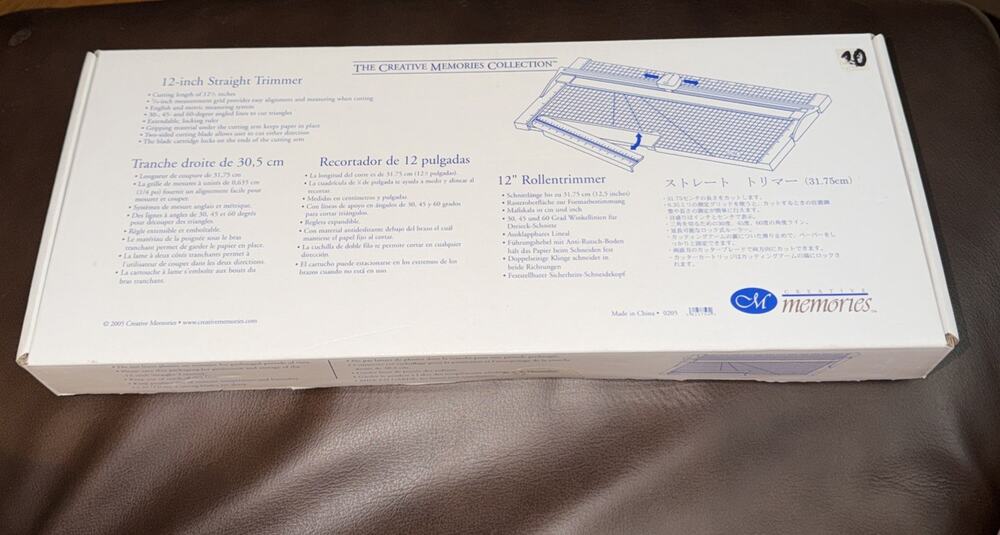 New Creative Memories Trimmer Photo Paper Cutter Scrapbooking Blue In Box